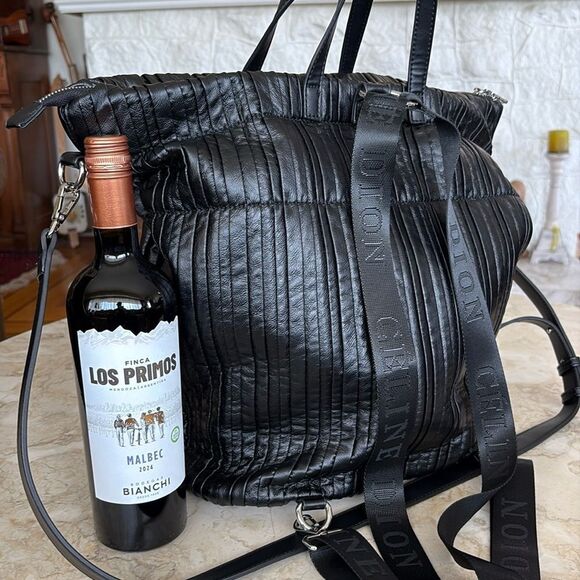 Celine Dion Extra Large Convertible Bag Crossbody Backpack Tote Vegan Leather - Picture 6 of 14